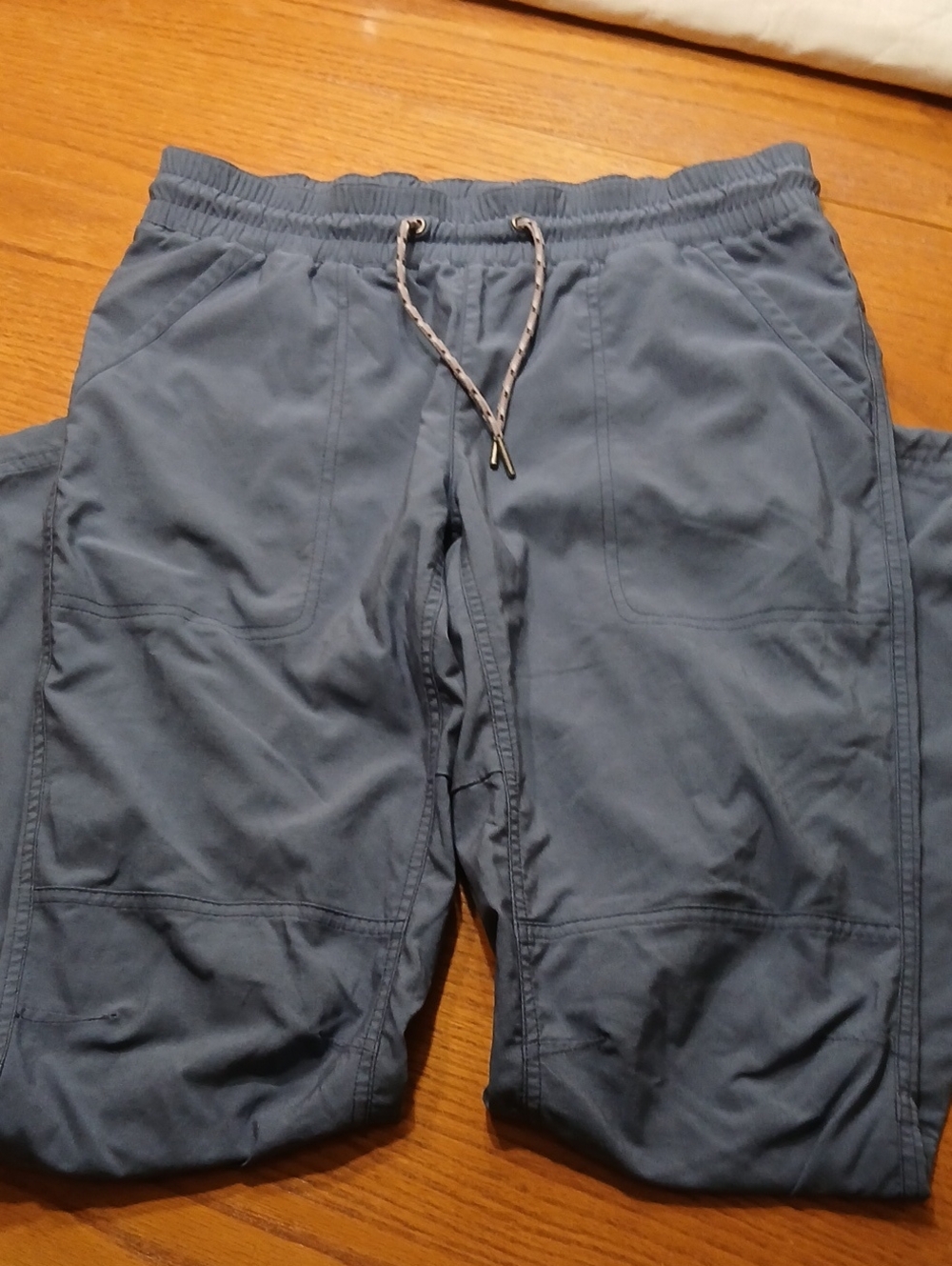 Womens Blue Elastic Waist Drawstring Pants Columbia M
